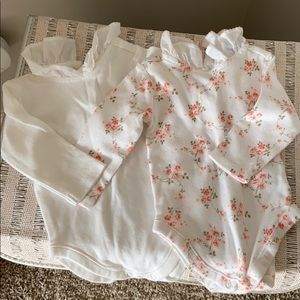 Set of 2 Janie & jack ruffle onesies